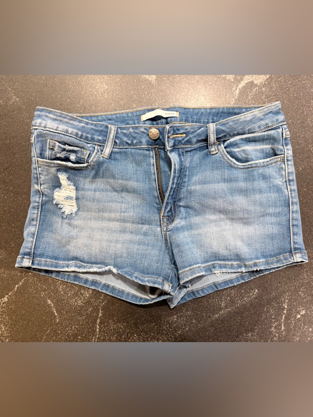 Denim Distressed Women’s Shorts - Light Blue